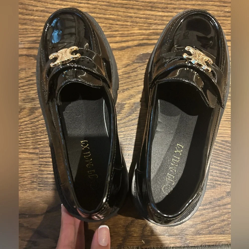 Black Patent Leather Loafers- Read Description*** - Picture 4 of 4